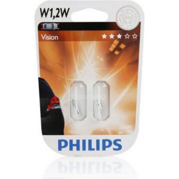 PHILIPS 12V-W1, 2W блистер